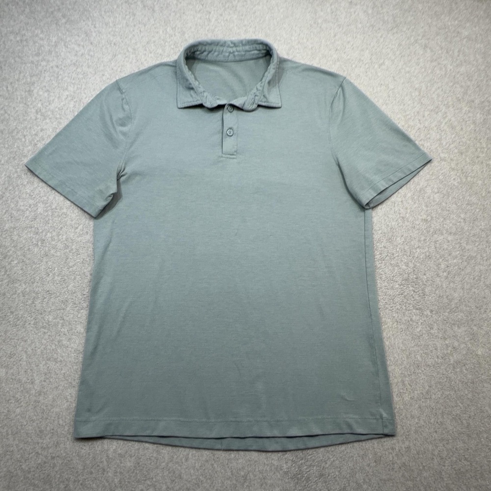 Lululemon Polo Shirt Mens Small Blue Performance Golf Lightweight Stretch